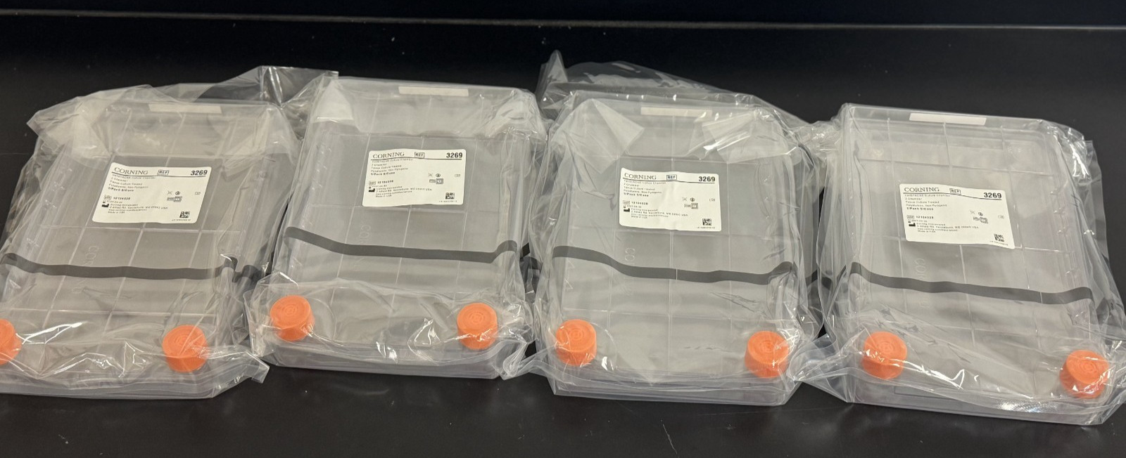 CORNING 3269 CellSTACK - 2 Chamber Vent Caps SET OF 4, STERILE, exp. 2027-04-30