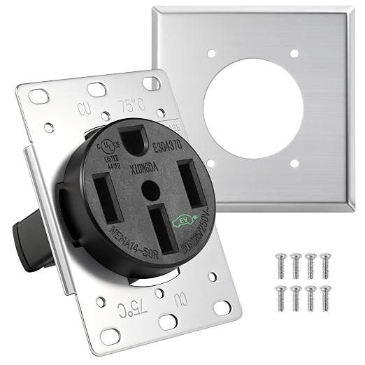 HBL9450A Straight Blade Device Socket, RTP, 3-Pole 4-Wire System, 50A 125/250... HBL9450A Straight Blade Device Socket, RTP, 3-Pole 4-Wire System, 50A 125/250...