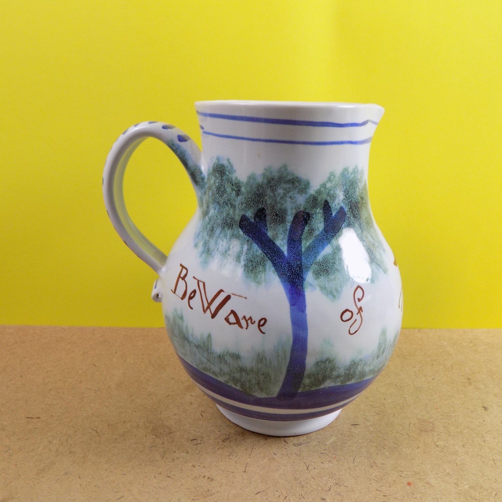 Colonial Williamsburg Pottery Beware of the Fox Pitcher 7\
