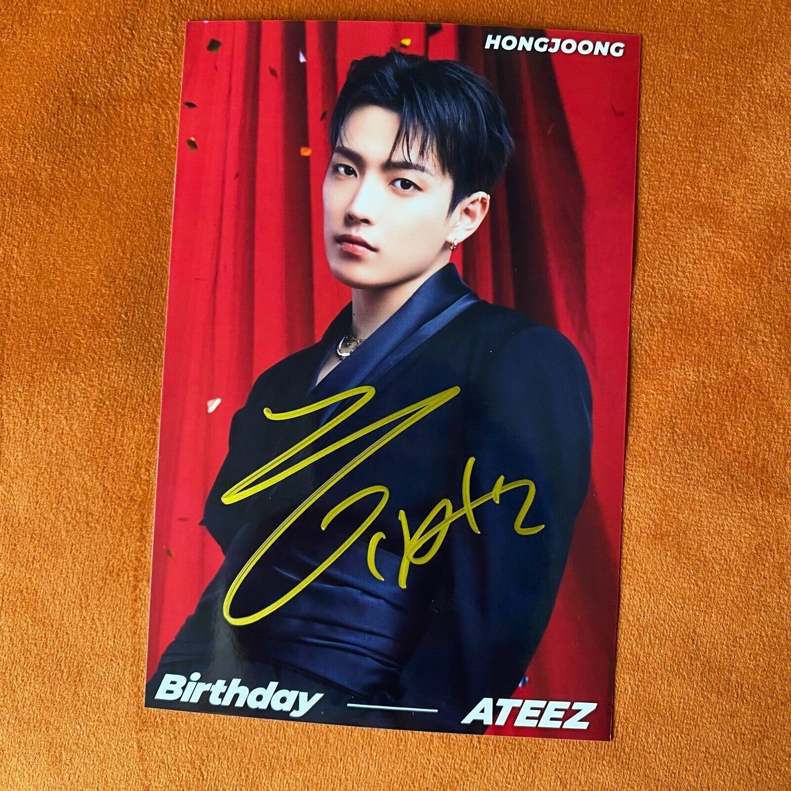 ATEEZ ateez Autographed Signed Photo for Birthday 4*6 K-POP Collection 2025