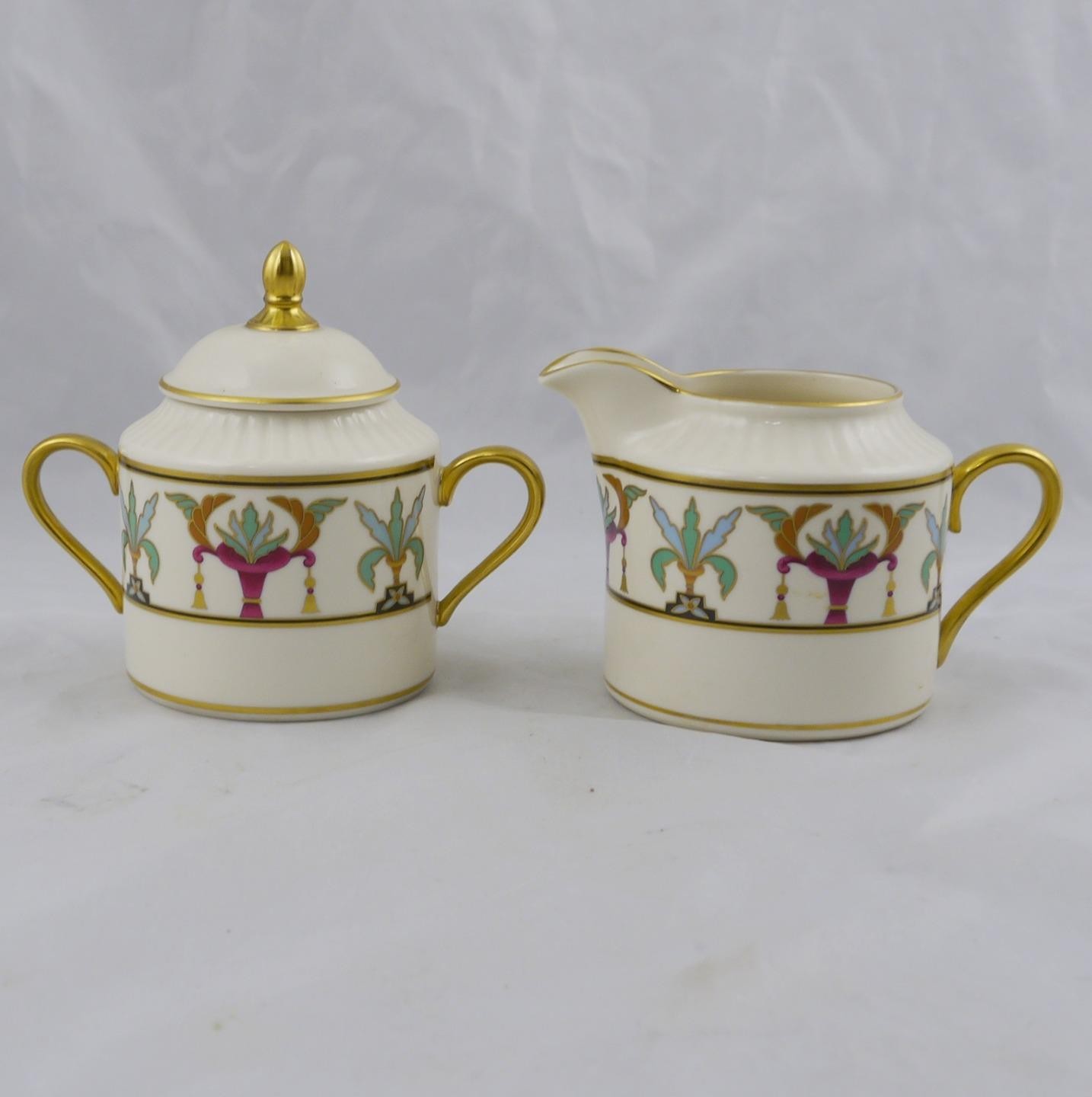 Lenox Tosca Grand Tier Collection Sugar Bowl & Creamer Pitcher Excellent