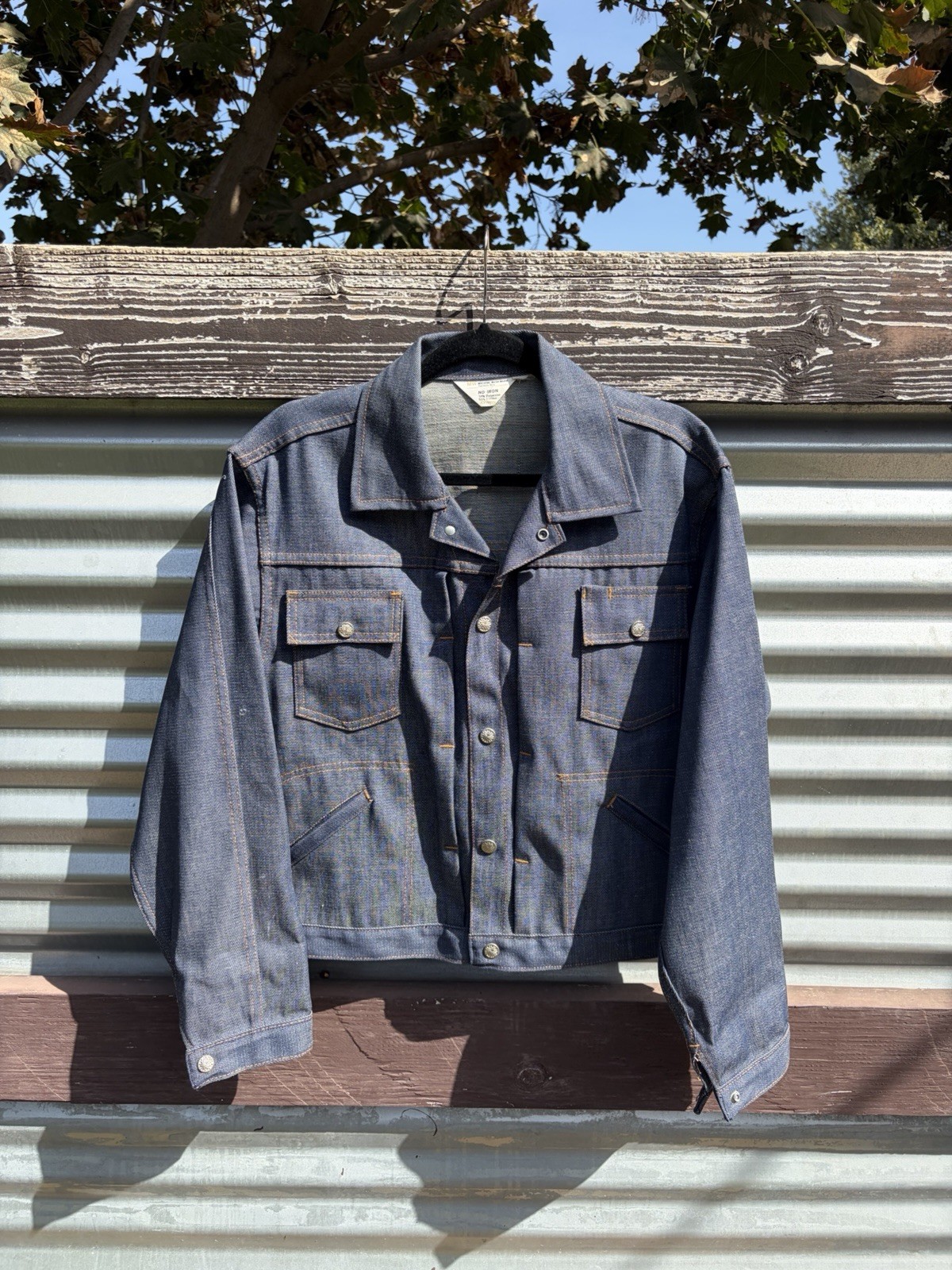 1970s Vintage J.C. Penney Pleated Denim Trucker Jacket Women’s Medium