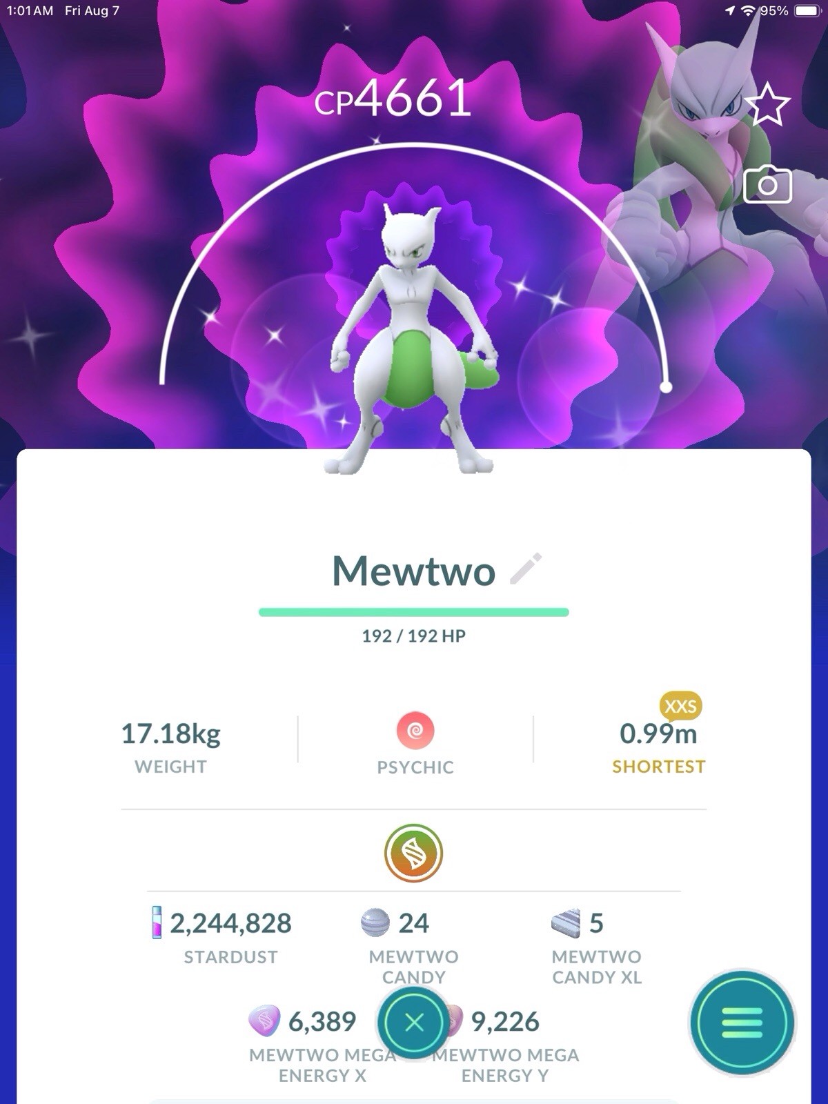 Shiny Mewtwo Level50 MAX triple Legacy Moves 🌟 🤩 💫 Pokémon GO