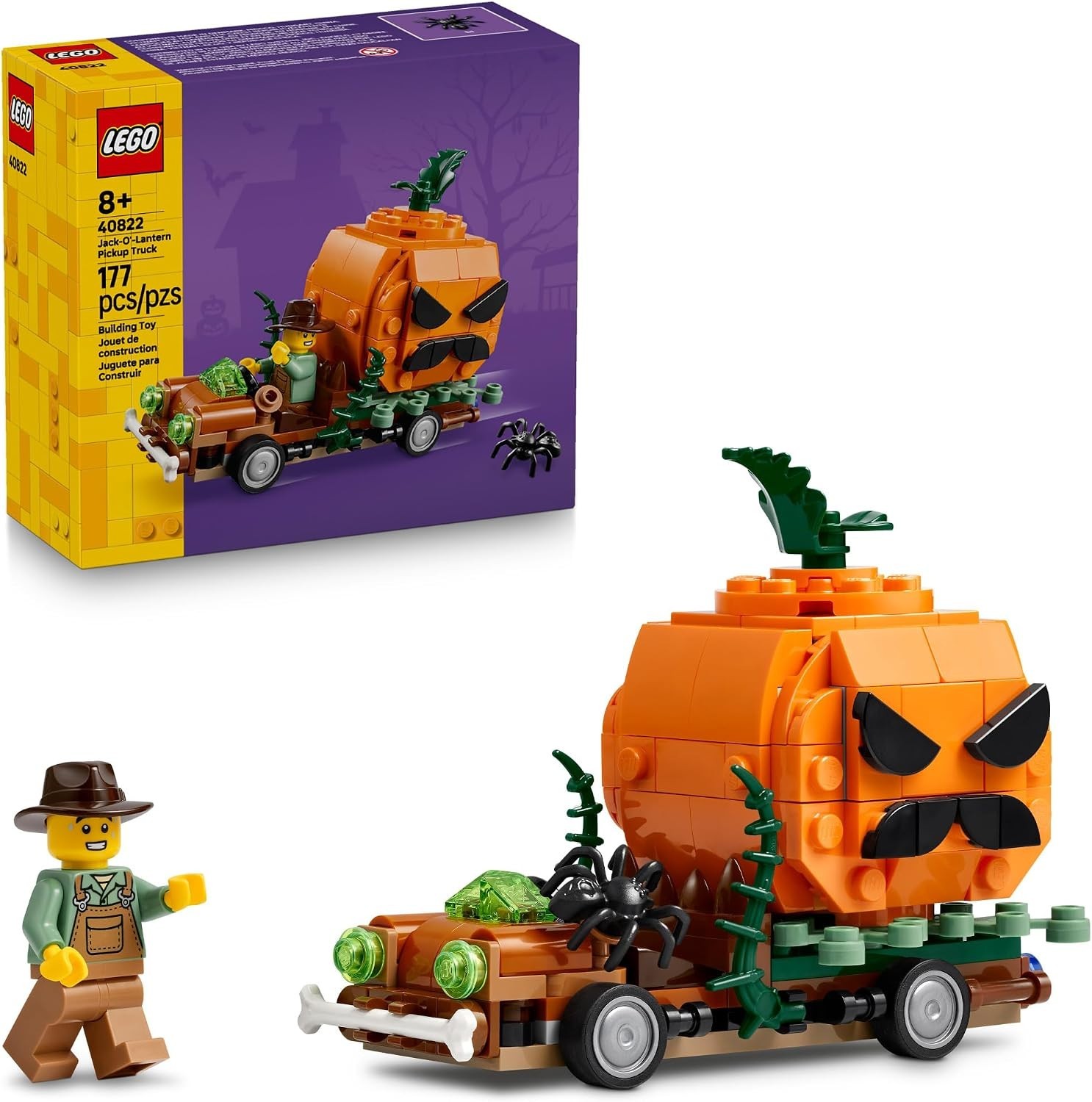 LEGO 40822 Jack-O\'-Lantern Pickup Truck Halloween Set 177 Pieces 8+