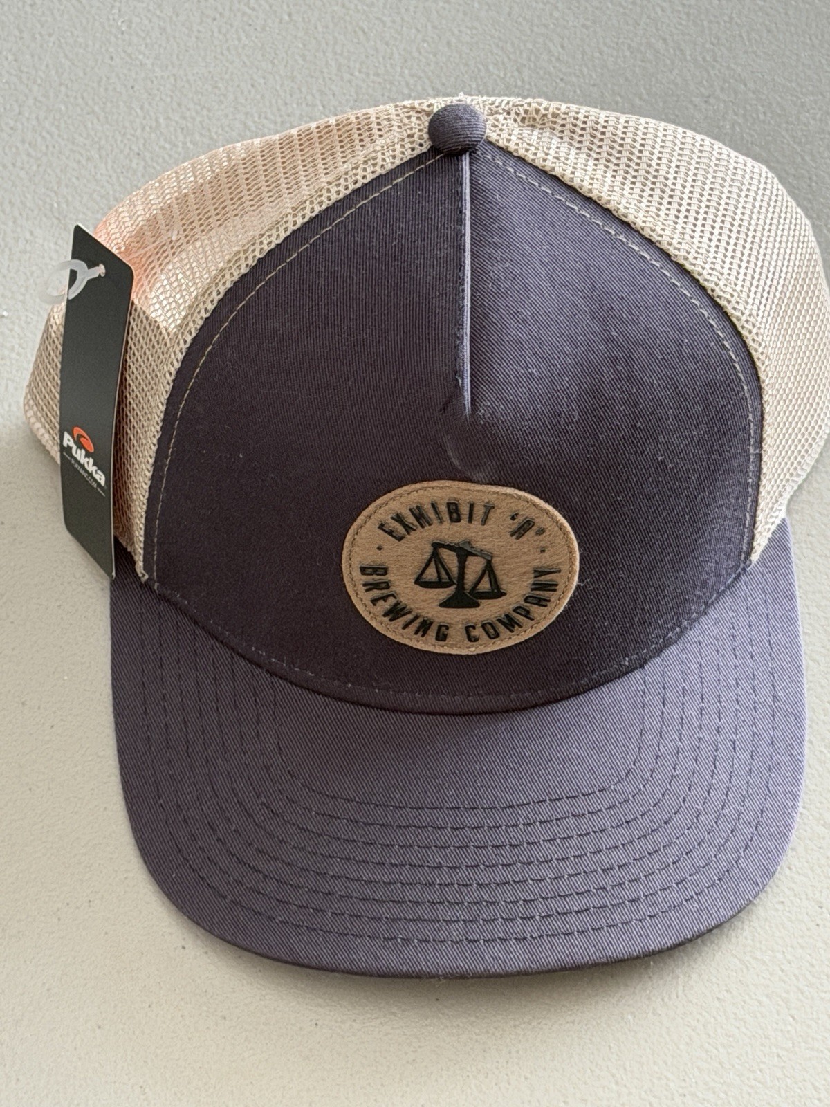 Pukka Exhibit ‘A’ Brewing Company NEW Adjustable Logo Patch Blue & Mesh Cap/Hat