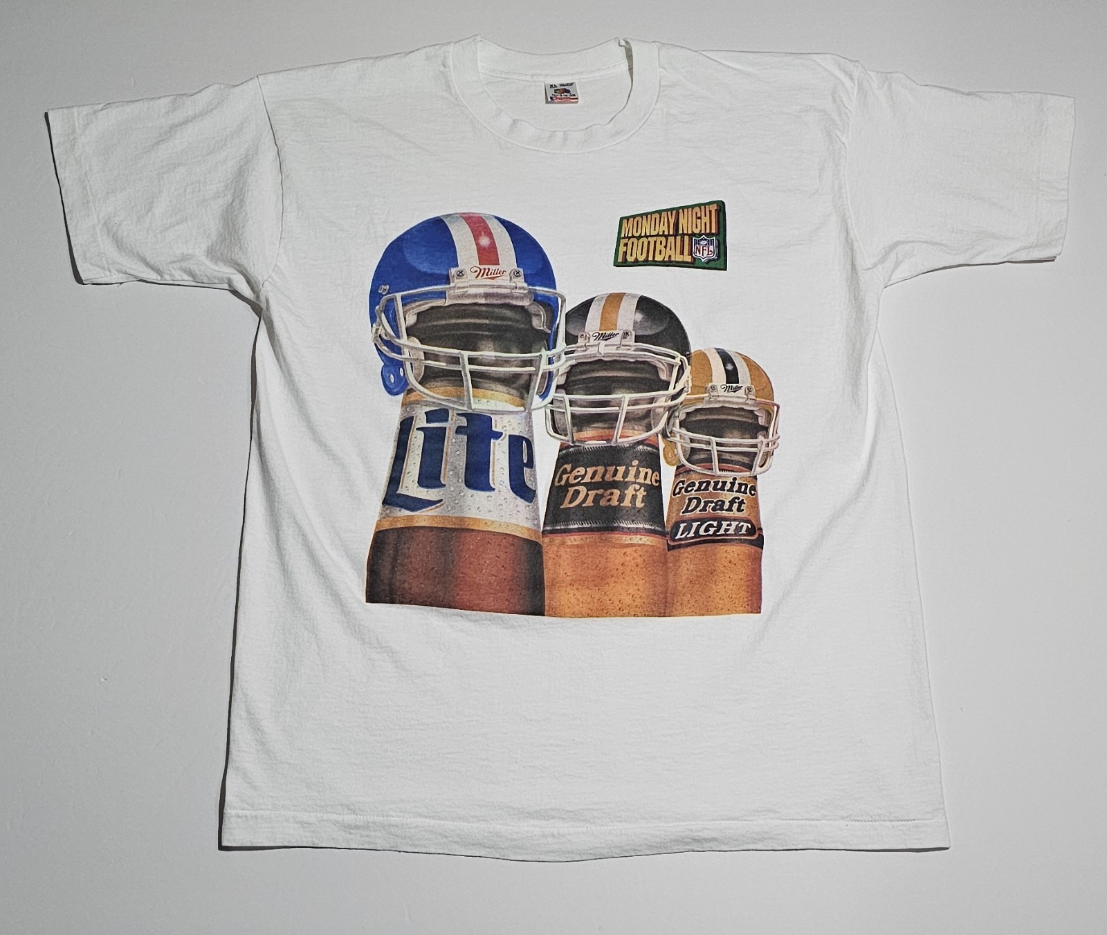 Vintage Monday Night Football Miller Beer XL T-Shirt NFL MNF