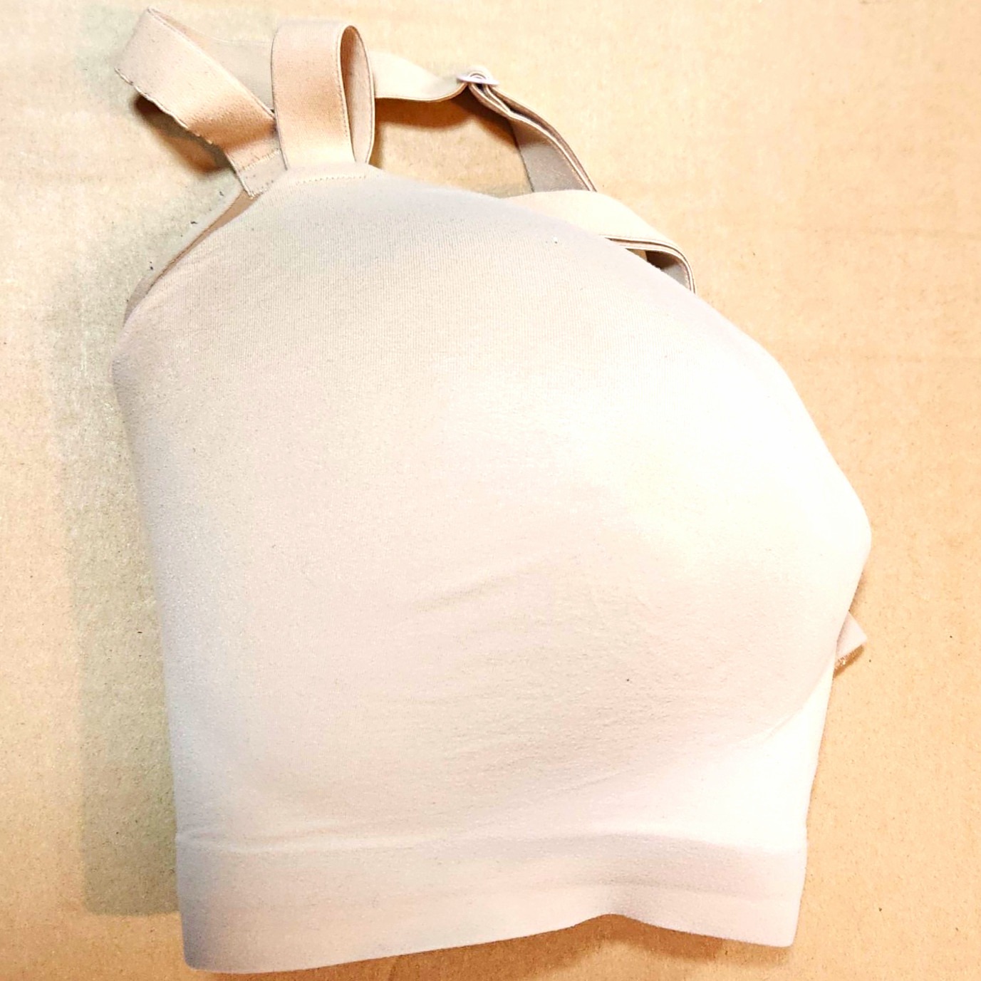 SOMA Enbliss Wireless T-Shirt Bra Beige 38DD Hook & Eye Adjustable Straps