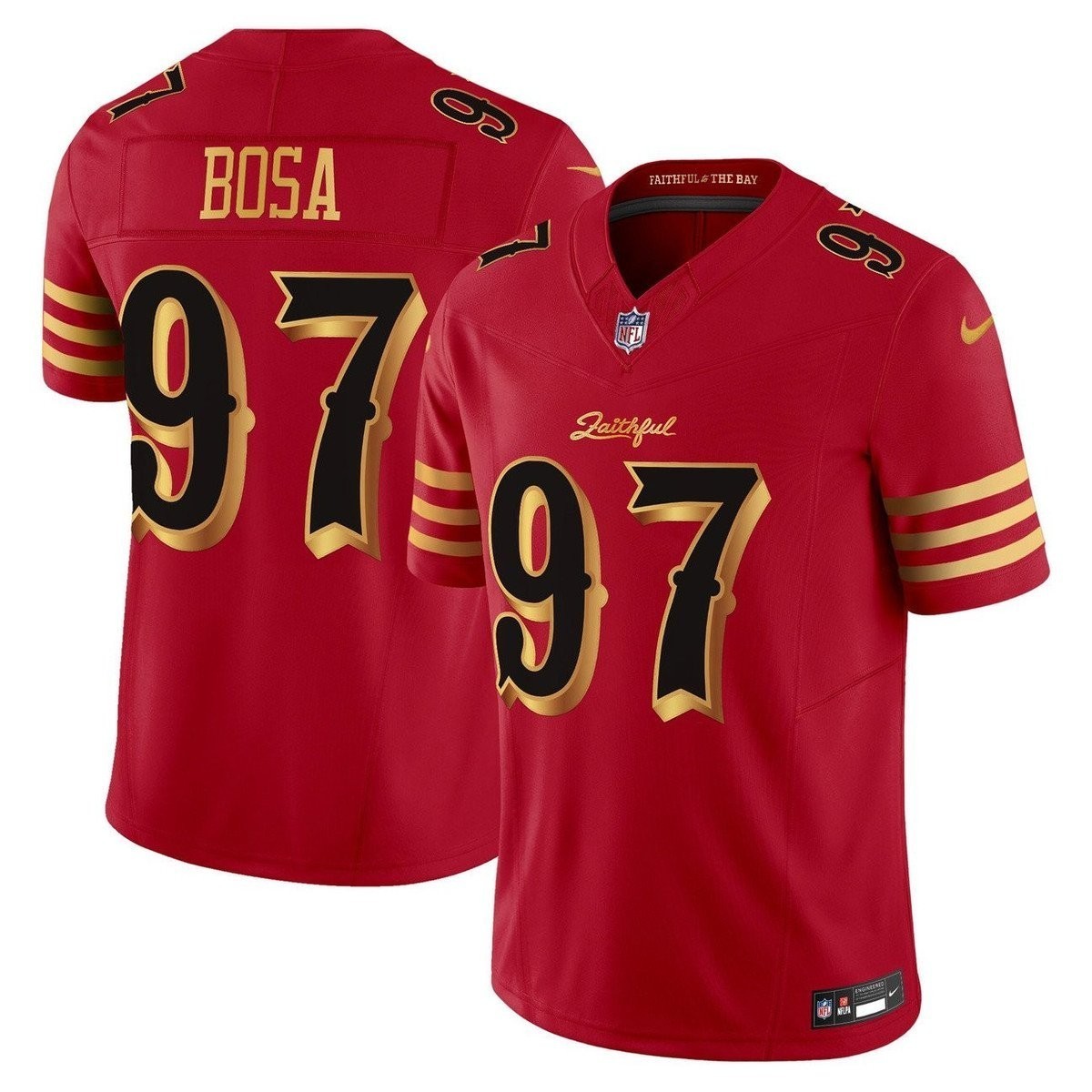 Men's 49ers Red 2025 “Rivalries” Player SportShirt Adult - All Stitched