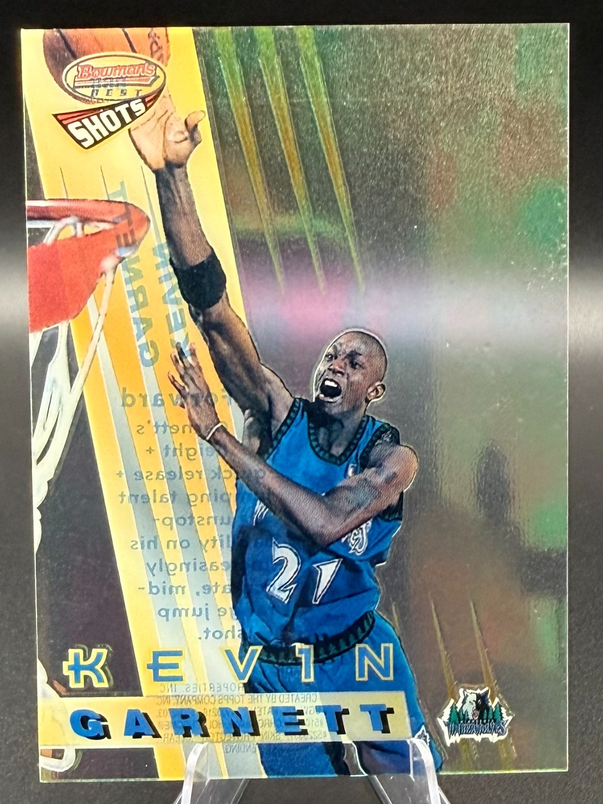 Kevin Garnett 1996-97 Bowman’s Best Shots Insert Card #BS5 - 681