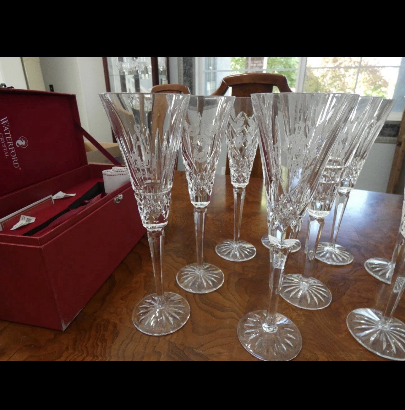 Waterford 12 Days Christmas Crystal Champagne Flutes Set of 11 One Box (-#2)