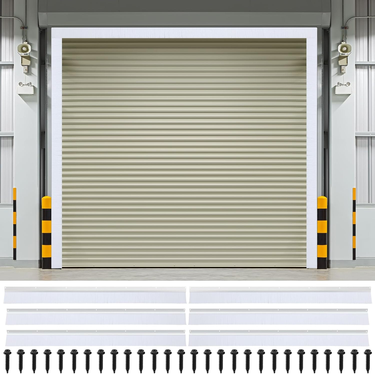 10 X 10 Ft Garage Door Brush Seal Kit, White