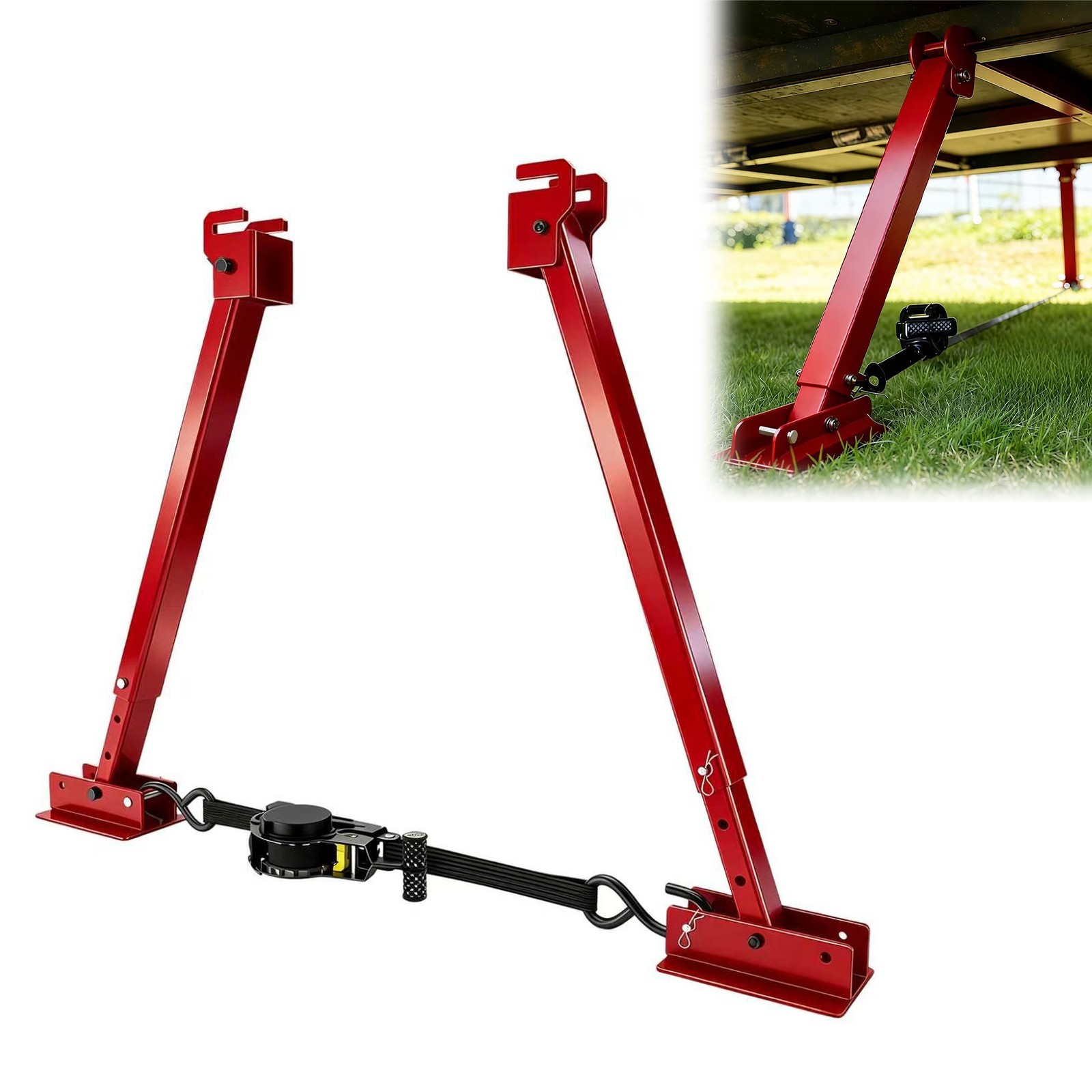 RV I Beam Stabilizer with Ratchet Tension ,17 to 35 Adjustable Anti Wobble