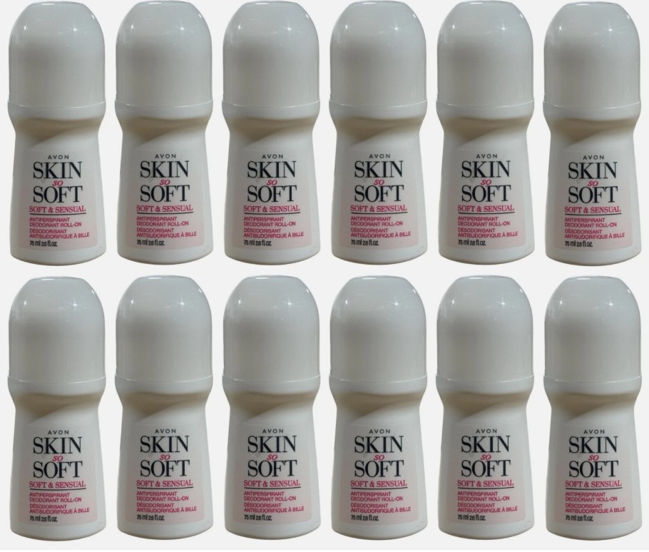 AVON Skin So Soft, Soft & Sensual Roll-On Deodorant Women's 🎈PACK OF 12🎈