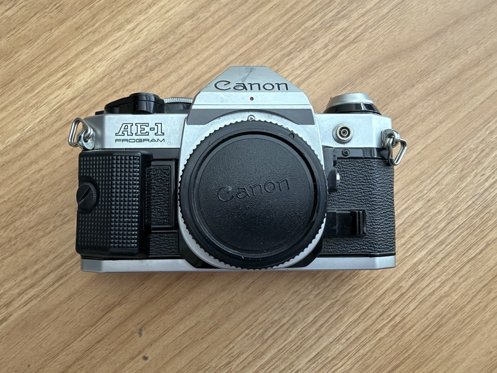 Vintage Canon AE-1 Program 35mm SLR Film Camera Body Silver Body Only