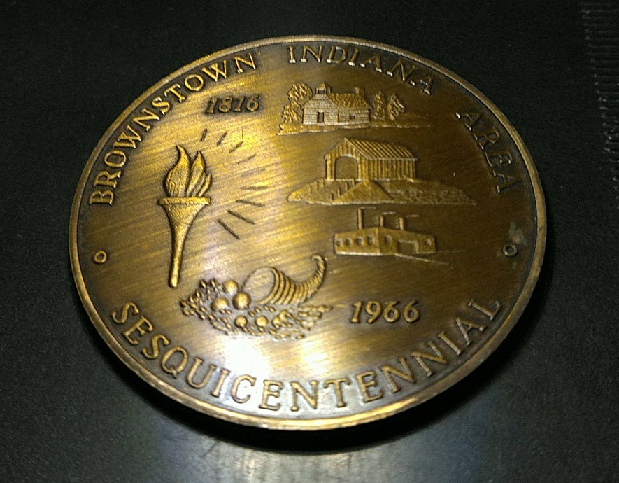 Brownstown Indiana Coin, 1816-1966 Sesquicentennial 