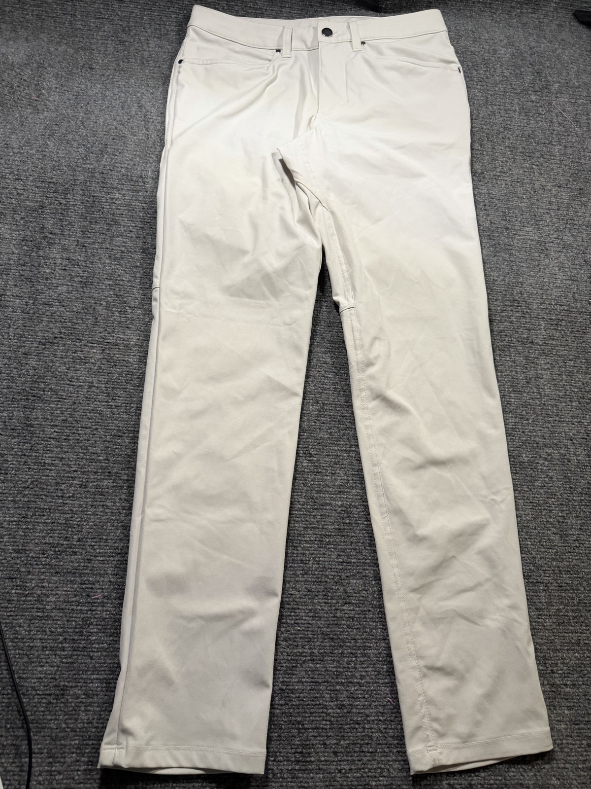 Lululemon Pants Mens 29x30 White Stretch Microfiber Chino Slim Straight Casual