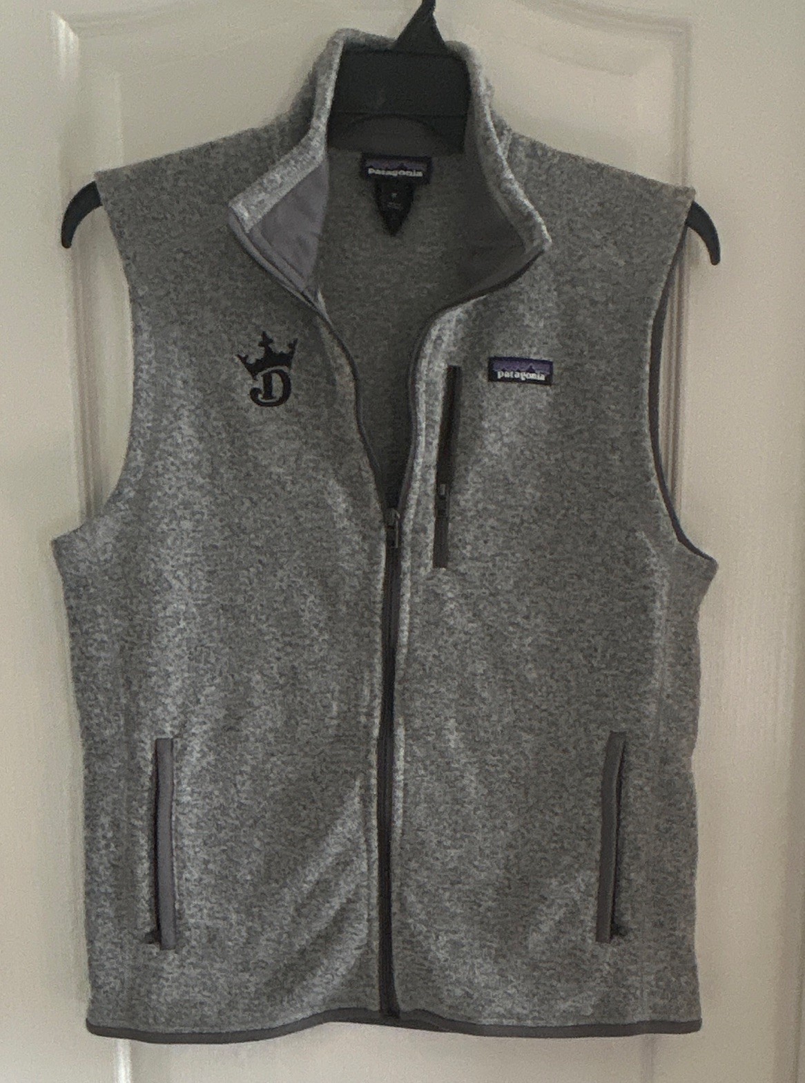 Patagonia Men\'s Gray Full Zip Fleece Vest Stand-Up Collar M 43\ Patagonia Men\'s Gray Full Zip Fleece Vest Stand-Up Collar M 43\