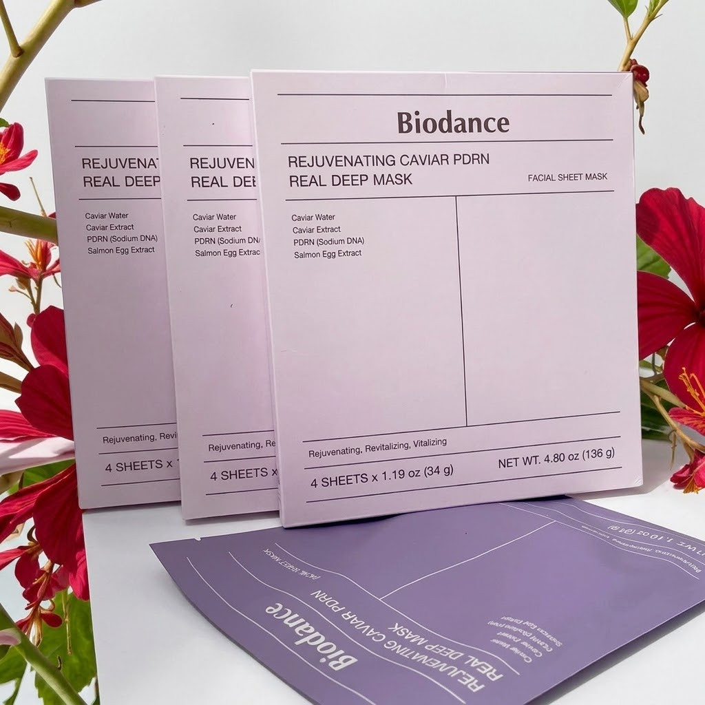 Biodance rejuvenating caviar pdrn real deep mask  1.19 oz x 4 ea