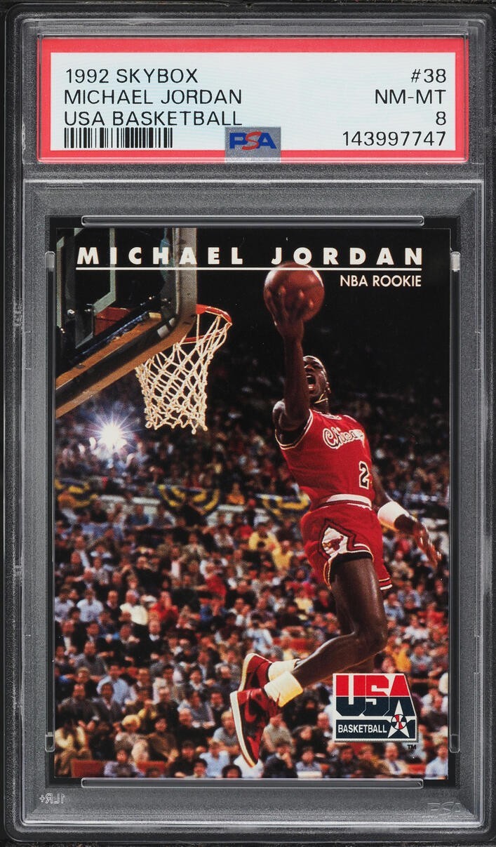 1992 Skybox USA Basketball Michael Jordan #38 PSA 8 NM-MT 1992 Skybox USA Basketball Michael Jordan #38 PSA 8 NM-MT