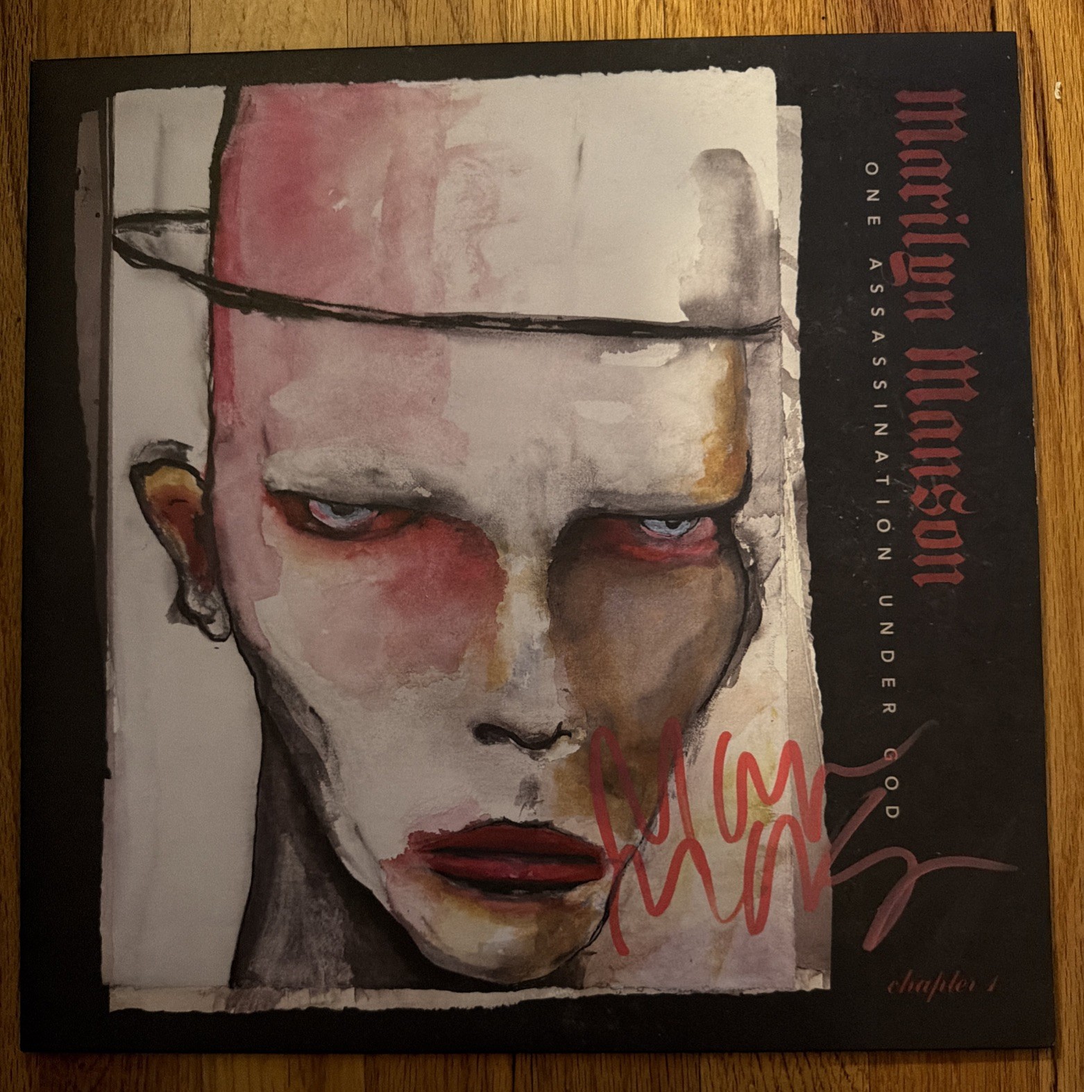 MARILYN MANSON AUTOGRAPHED SIGNED ONE ASSASSINATION UNDER GOD LP VINYL JSA AUTH MARILYN MANSON AUTOGRAPHED SIGNED ONE ASSASSINATION UNDER GOD LP VINYL JSA AUTH