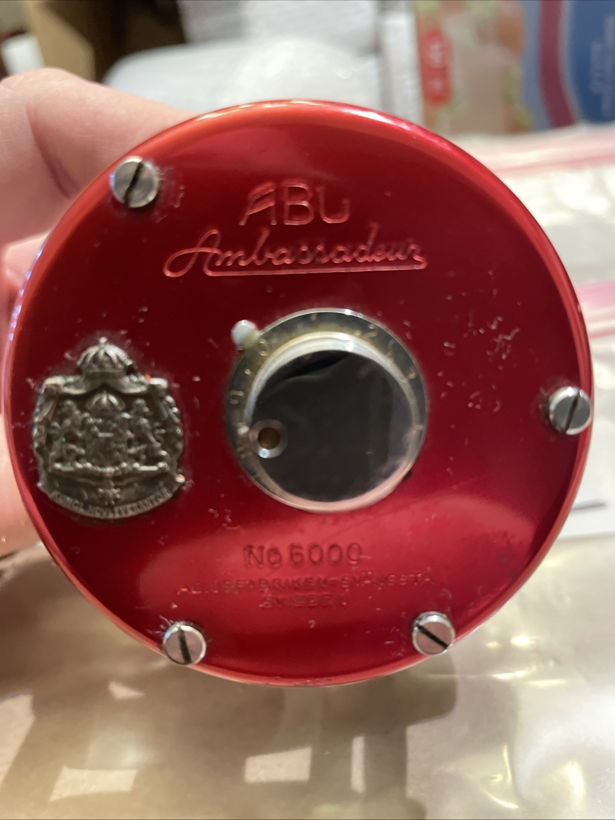 Vintage ABU GARCIA AMBASSADEUR 6000 RARE 4-screw Smooth Reel Foot Excellent 