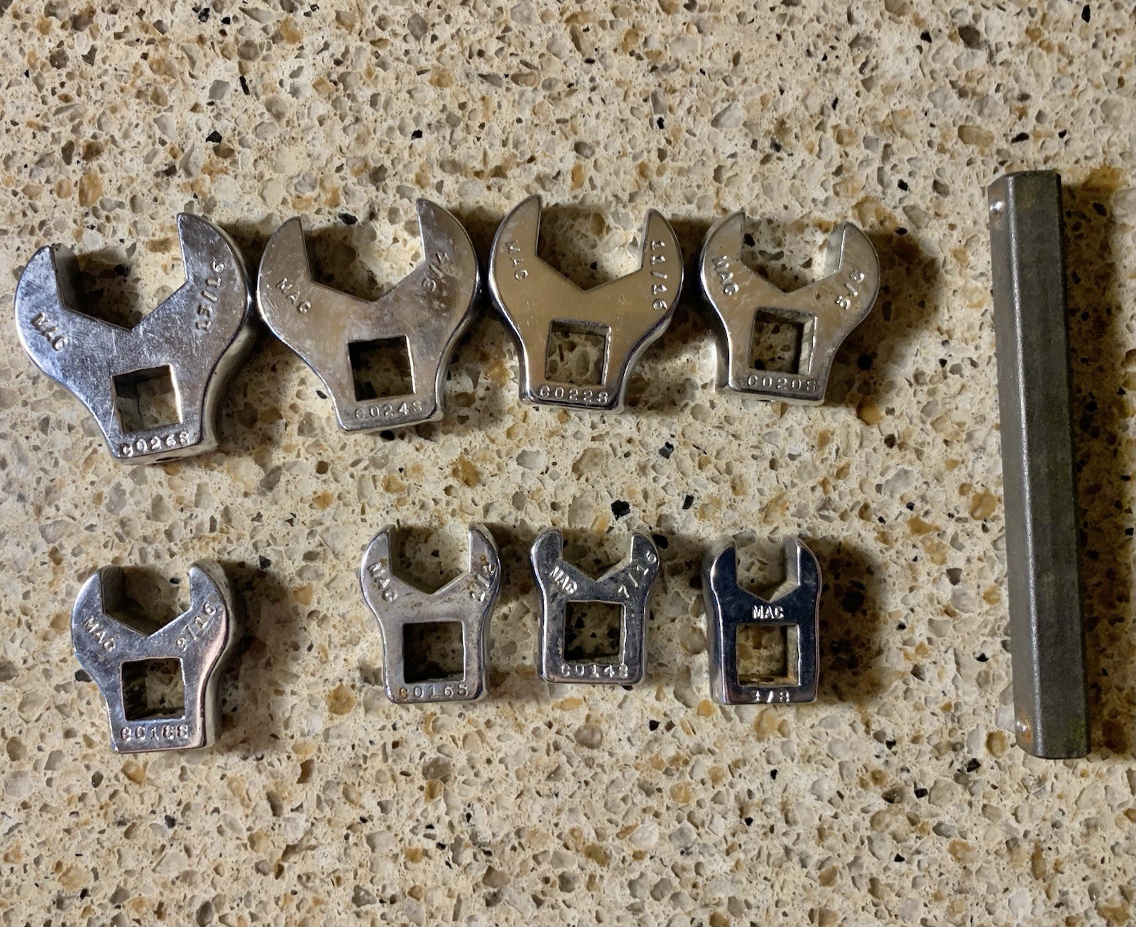 MAC TOOLS 8 Piece Crowfoot Wrench Set 1\ MAC TOOLS 8 Piece Crowfoot Wrench Set 1\