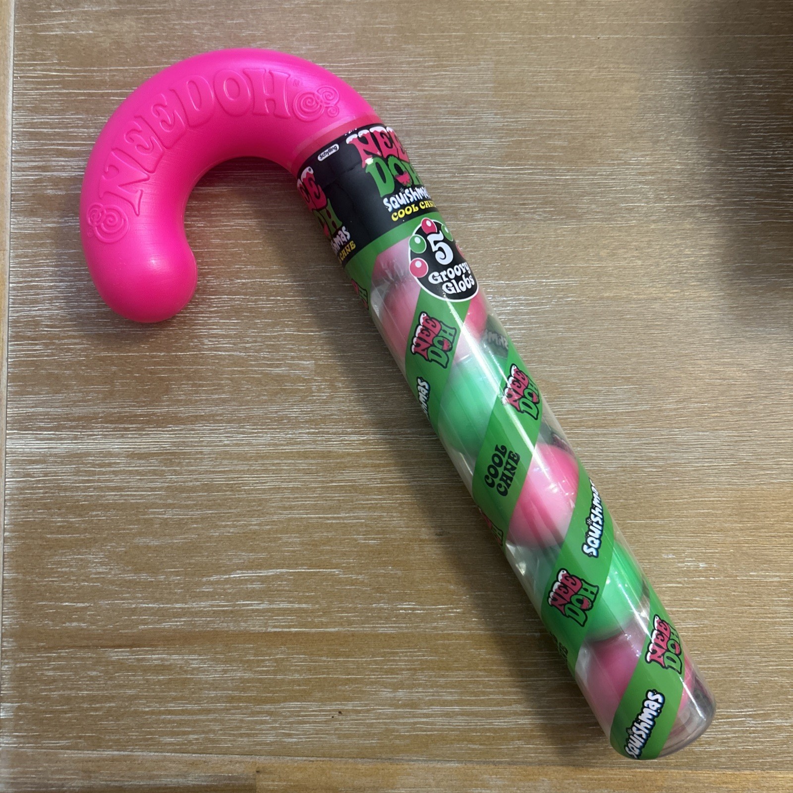 NeeDoh Cool Cane Christmas *NEW* Squishmas- Five Groovy Globs in Candy Cane NeeDoh Cool Cane Christmas *NEW* Squishmas- Five Groovy Globs in Candy Cane
