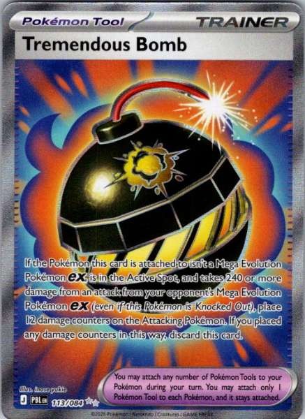 Tremendous Bomb 113/084 Paldea Evolved Ultra Rare Holo NM Pokemon TCG Tremendous Bomb 113/084 Paldea Evolved Ultra Rare Holo NM Pokemon TCG