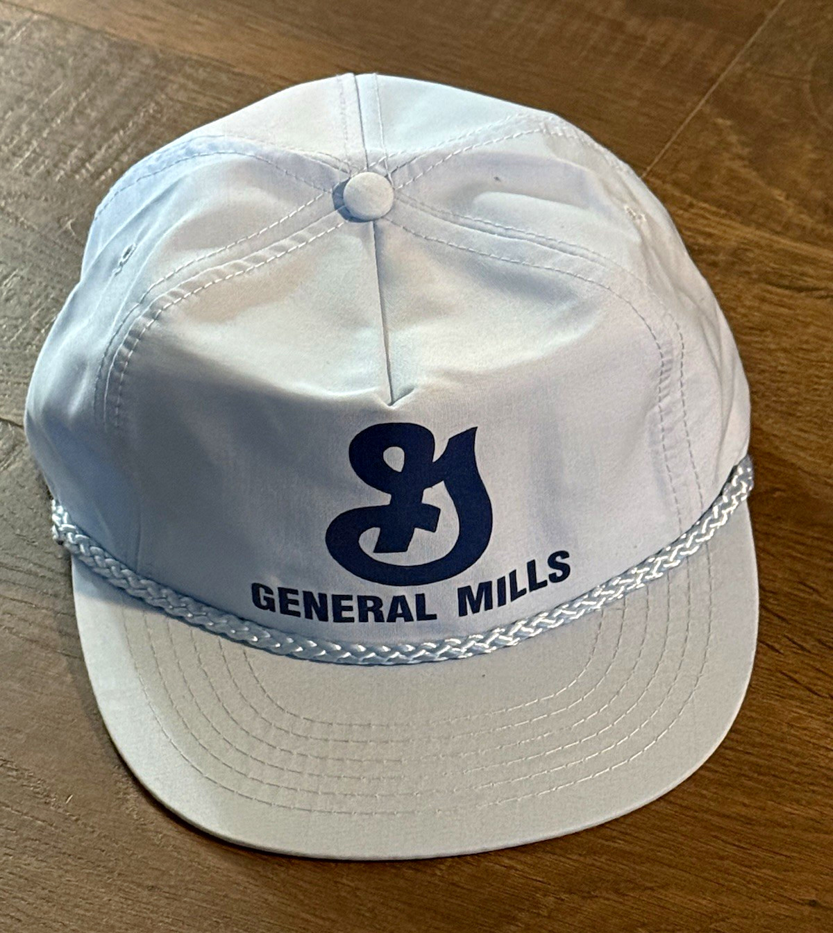 Vintage General Mills Rope Hat Light Blue Snapback 80s 90s Advertising Cap Vintage General Mills Rope Hat Light Blue Snapback 80s 90s Advertising Cap