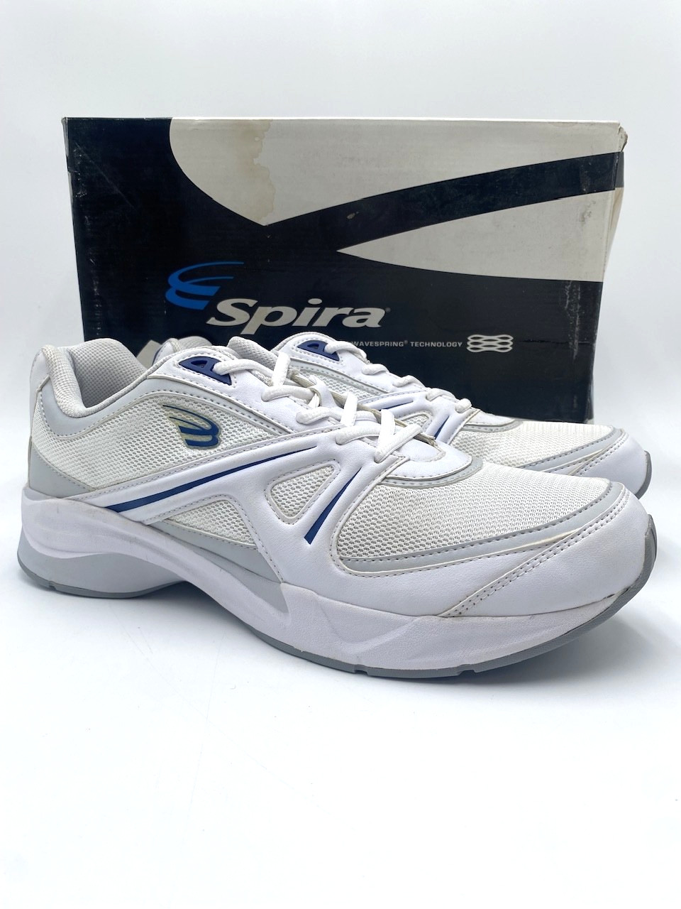 Spira VALENCIA Men\'s LIGHTLY USED Running Shoe Grey/Navy Multiple Sizes Spira VALENCIA Men\'s LIGHTLY USED Running Shoe Grey/Navy Multiple Sizes