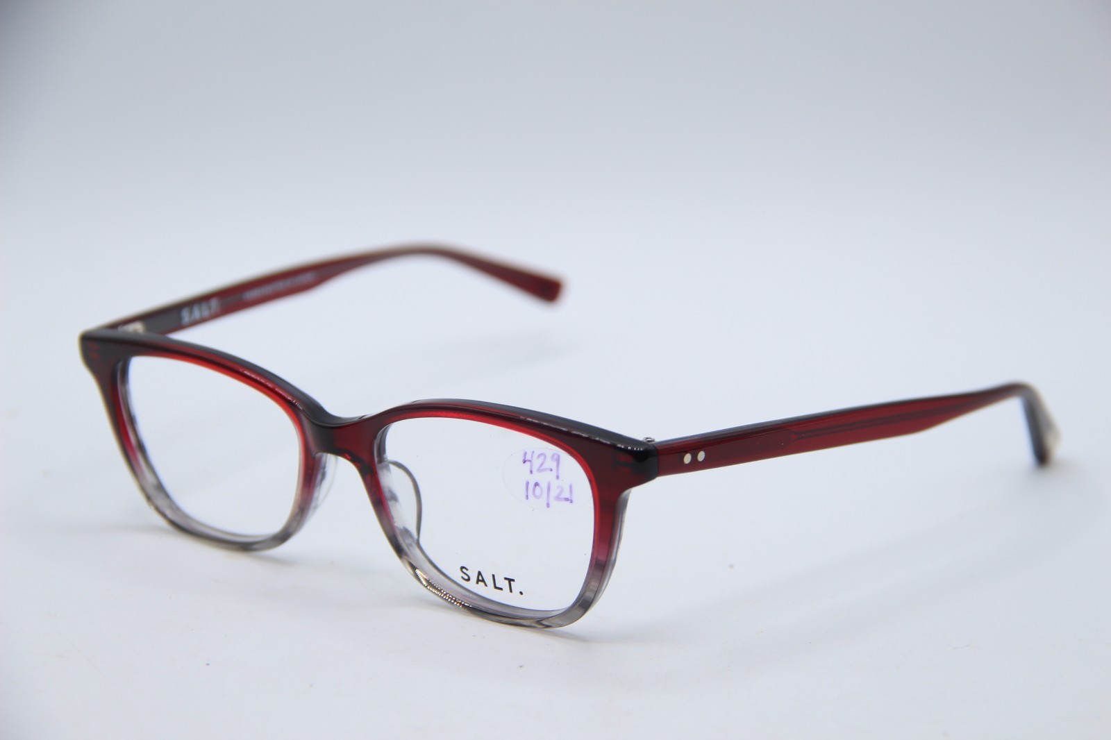 NEW SALT. SALT COOKIE RQ RED FADE GREY AUTHENTIC FRAMES EYEGLASSES 47-16