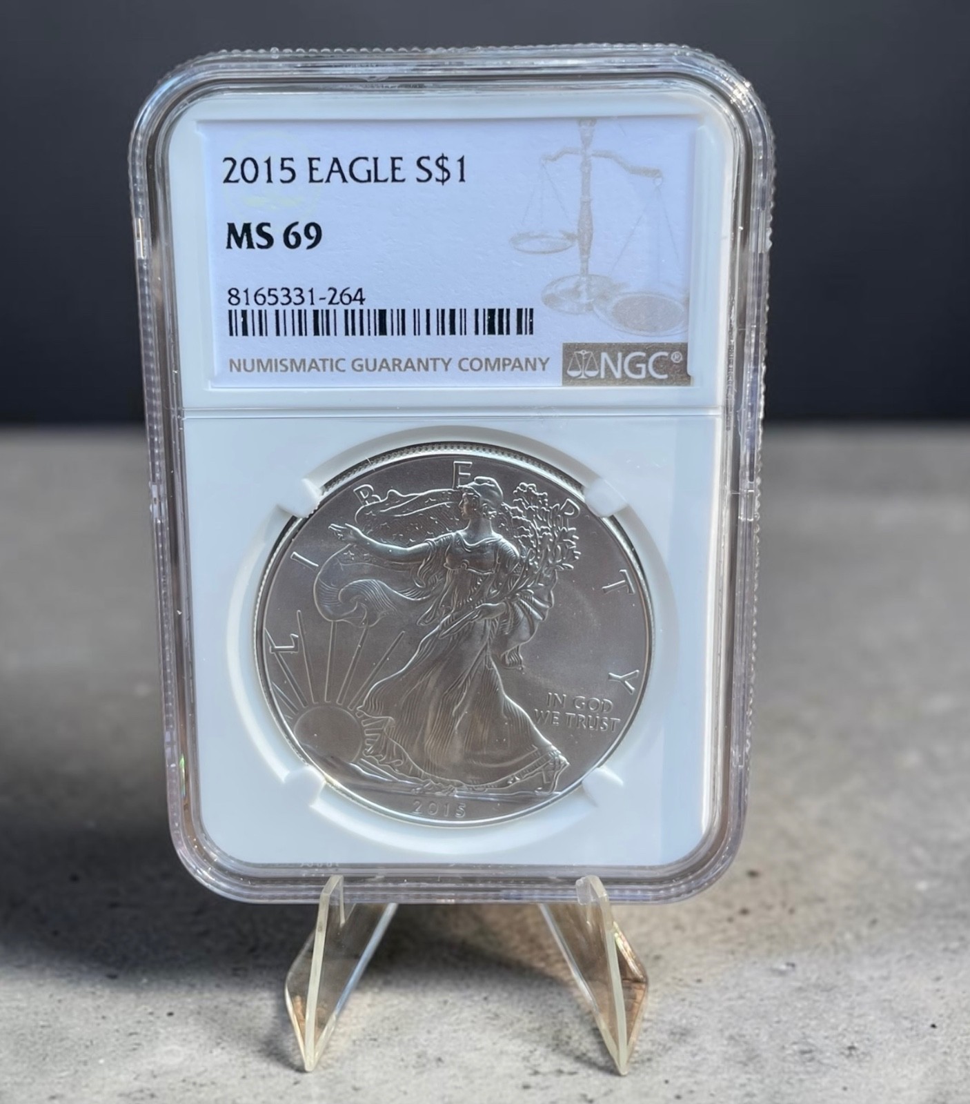 2015 American Silver Eagle Coin - NGC MS69