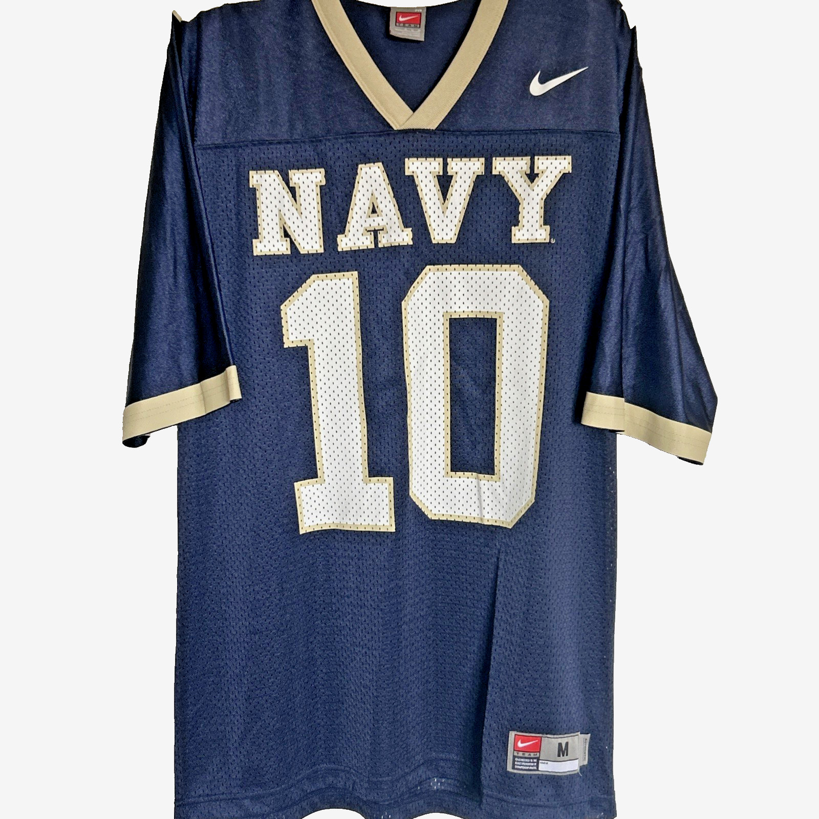 Rare Vintage Nike Naval Academy Navy Blue Football Jersey Men\'s Medium Nylon