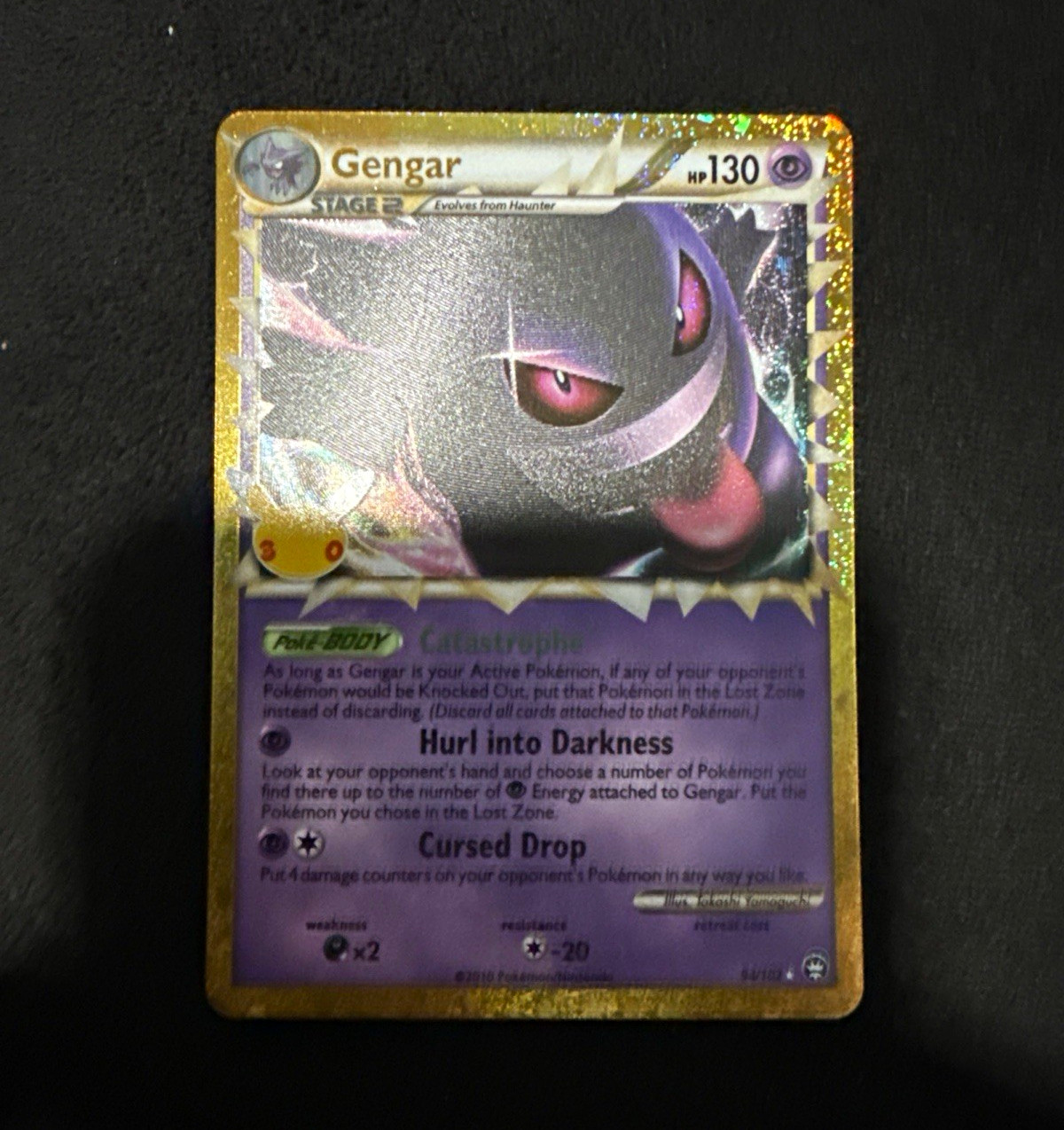Gengar 94/102 Rare Holo HS—Triumphant Pokemon TCG Stage 2 130 HP Gengar 94/102 Rare Holo HS—Triumphant Pokemon TCG Stage 2 130 HP