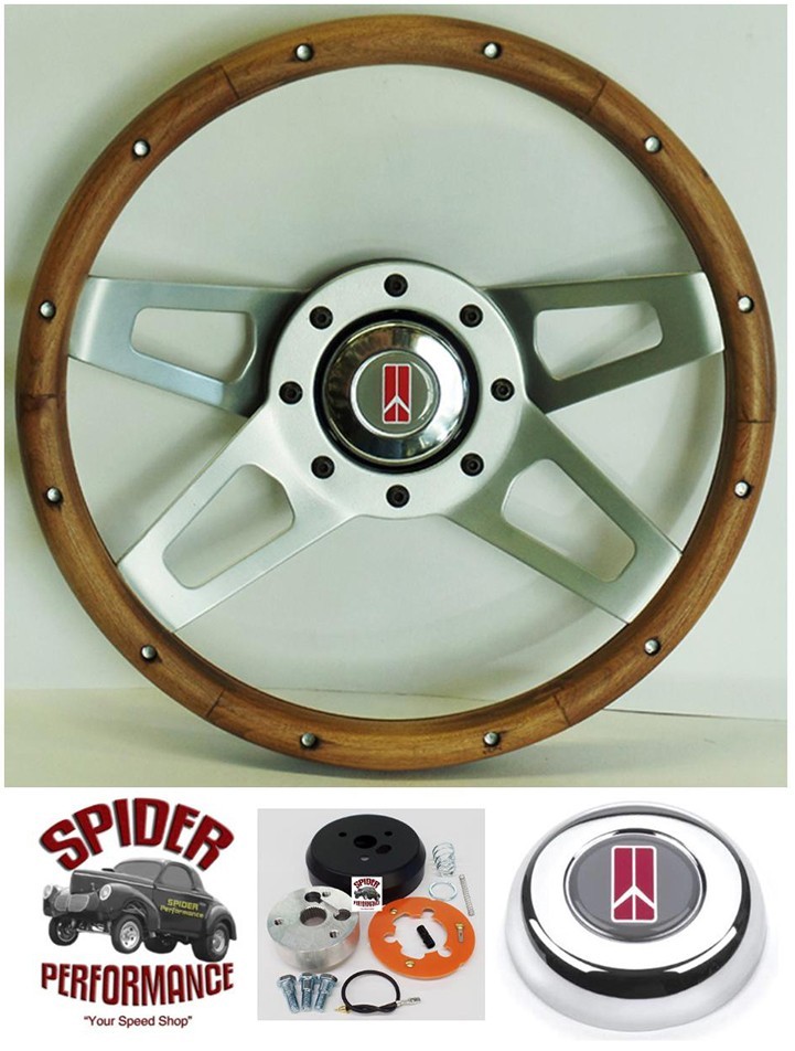 1969-1989 Oldsmobile wood steering wheel 13 1/2