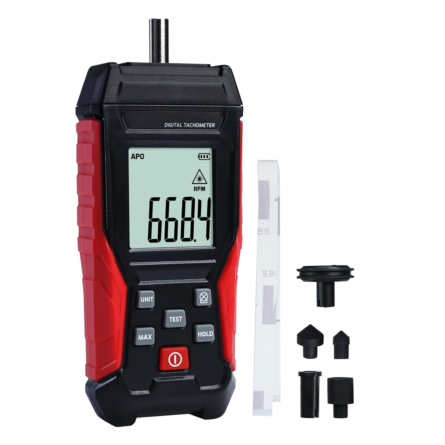 Digital Tachometer 2-In-1 Non-Contact Laser Photo Tachometer 3~99,999RPM & Conta Digital Tachometer 2-In-1 Non-Contact Laser Photo Tachometer 3~99,999RPM & Conta