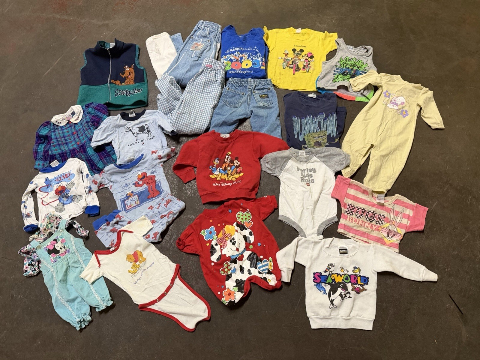 Vintage 90s Y2K Kids Clothes Wholesale Lot Disney Oshkosh Gymboree Surf 26 Piece