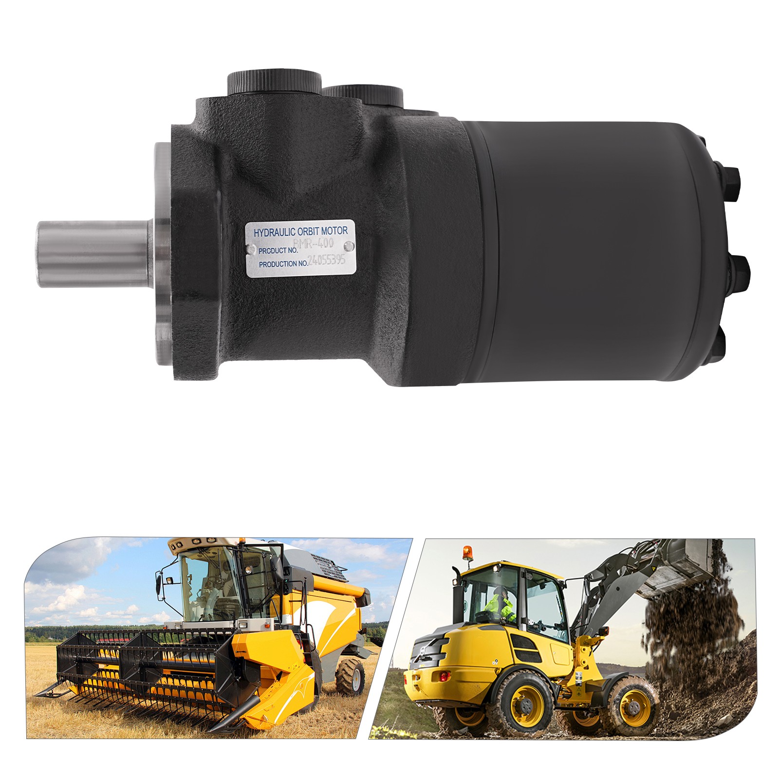 135RPM Compact Hydraulic Motor Replacement High Torque Black