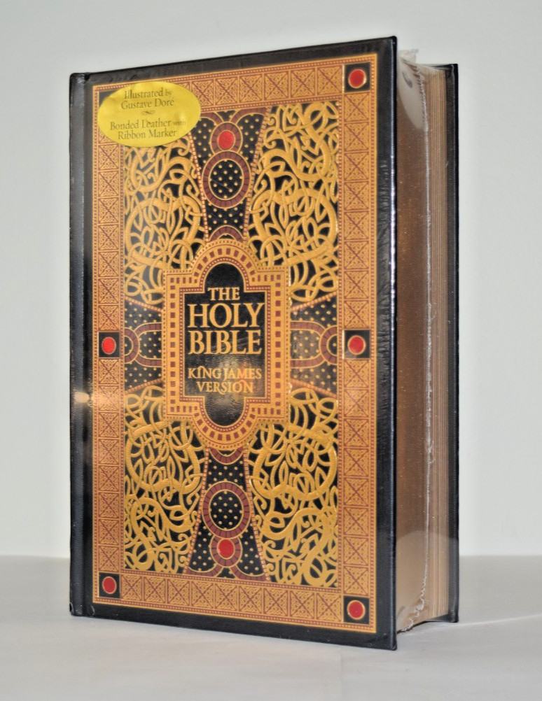 NEW Holy Bible KJV Illustrated Gustave Dore Leather Bound Collectible 