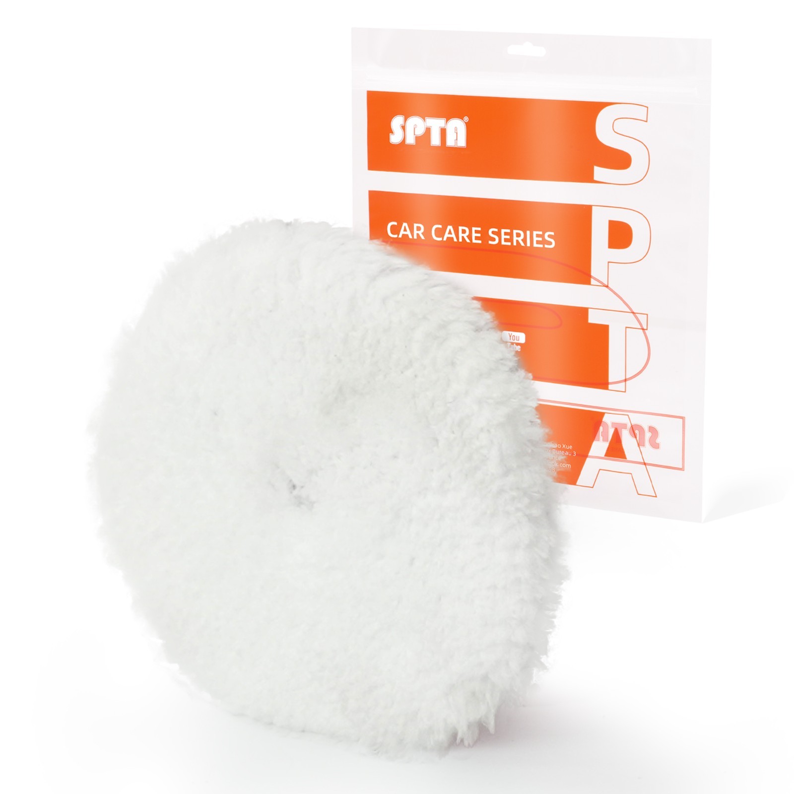 SPTA 1Pc 3/5/6 inch White Microfiber Finishing Cutting Disc Wax Removal Pad