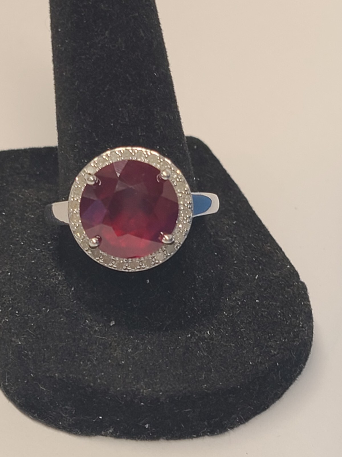 Red Mahaleo® Ruby Rhodium Over Sterling Silver Ring 8.67ctw