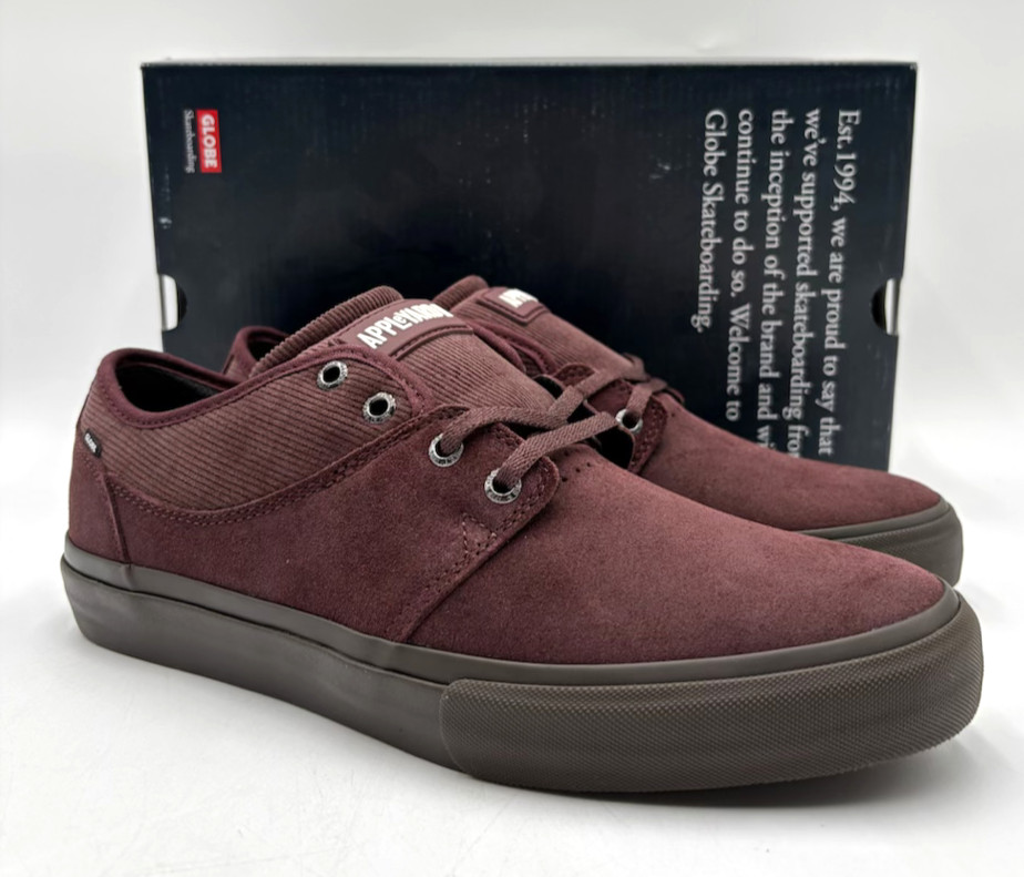 GLOBE MAHALO MONGOOSE Men\'s NEW Skateboard Shoes Maroon Multiple Sizes NIB