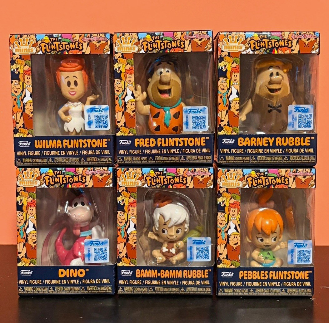 Funko Minis The Flintstones Vinyl Figure Lot Wilma Fred Barney Dino complete set Funko Minis The Flintstones Vinyl Figure Lot Wilma Fred Barney Dino complete set