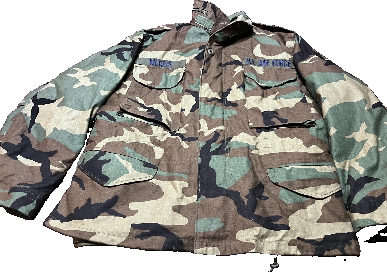 Vietnam Morgan America Jacket Mens Medium Woodland Camo US Air Force Vintage Vietnam Morgan America Jacket Mens Medium Woodland Camo US Air Force Vintage