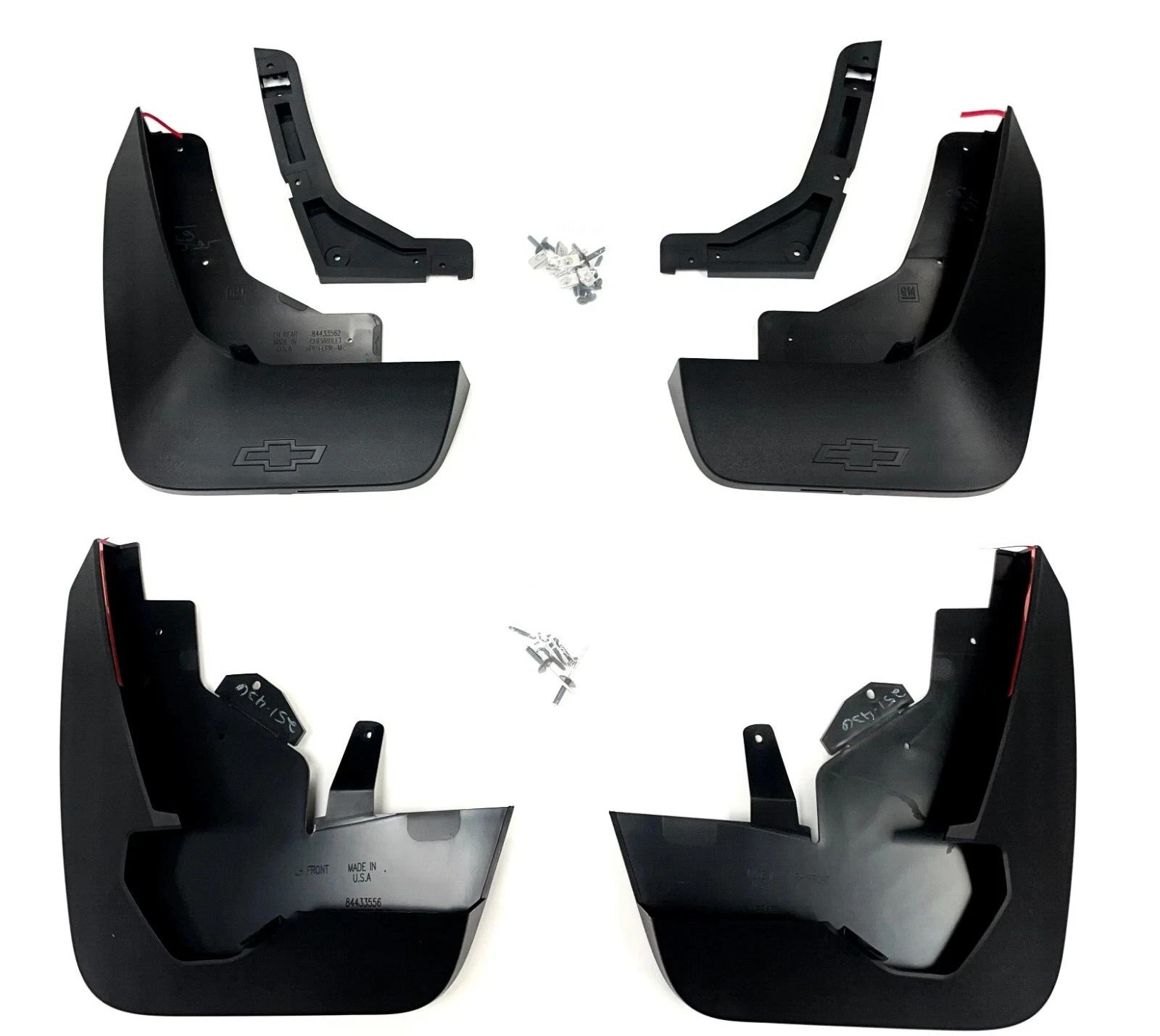 2021-2026 Chevrolet Tahoe Suburban Front & Rear Molded Splash Guards Black OE GM 2021-2026 Chevrolet Tahoe Suburban Front & Rear Molded Splash Guards Black OE GM