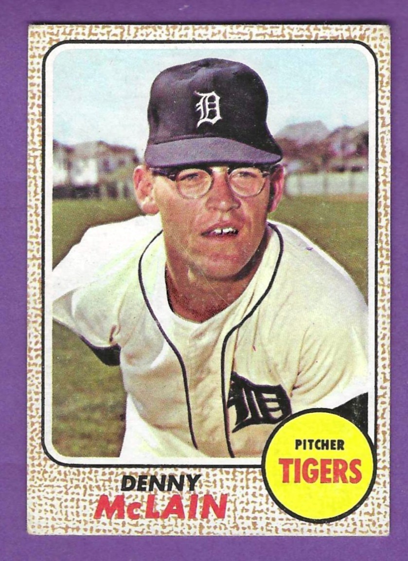 1968 Topps - #40  Denny McLain - Detroit Tigers - VgEx+  CENTERED