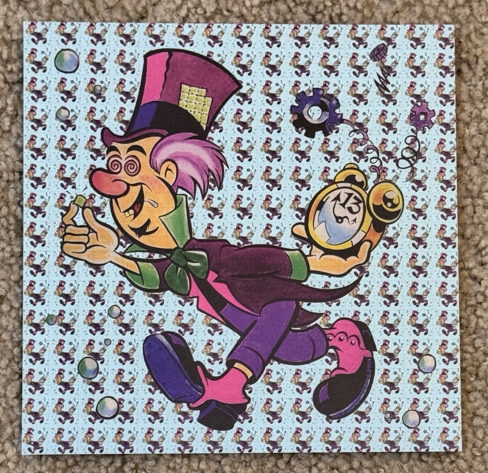 Mad Hatter Mark McCloud Blotter Art Print Alice in Wonderland Vintage