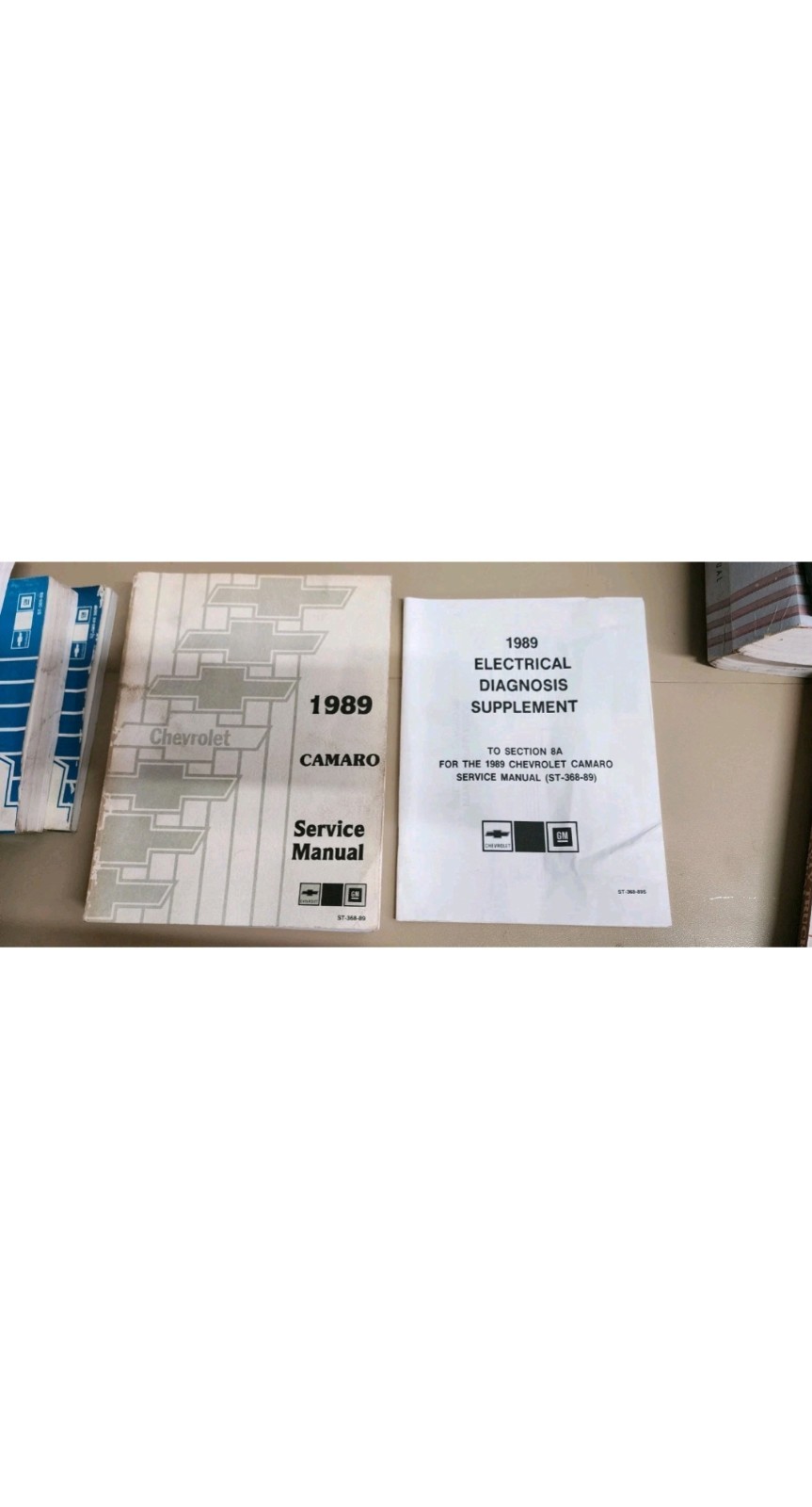 1989 CHEVROLET CAMARO SHOP MANUAL & ELECTRICAL DIAGNOSIS ORIGINAL MANUALS 