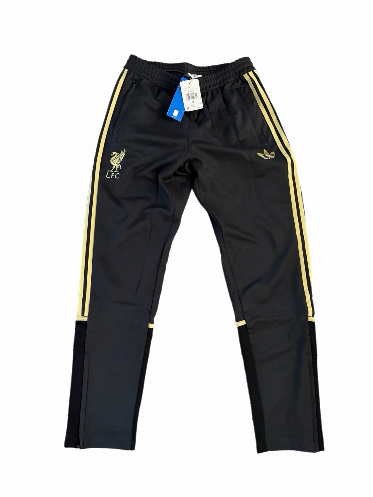 New Adidas Liverpool FC LFSTLR Track Pants Carbon Gold Men's Size Medium KC7800