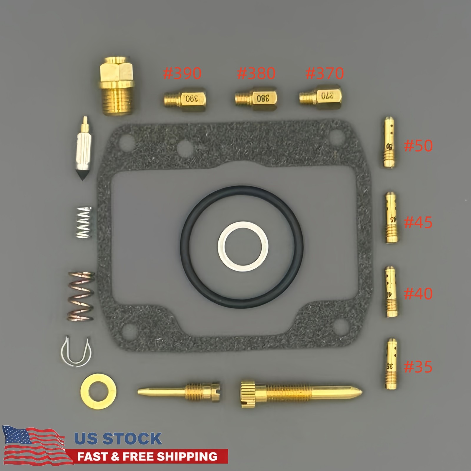 Carb Repair Kit for Yamaha 81-82 IT465 83-84 IT490 81 YZ465 Keyster 